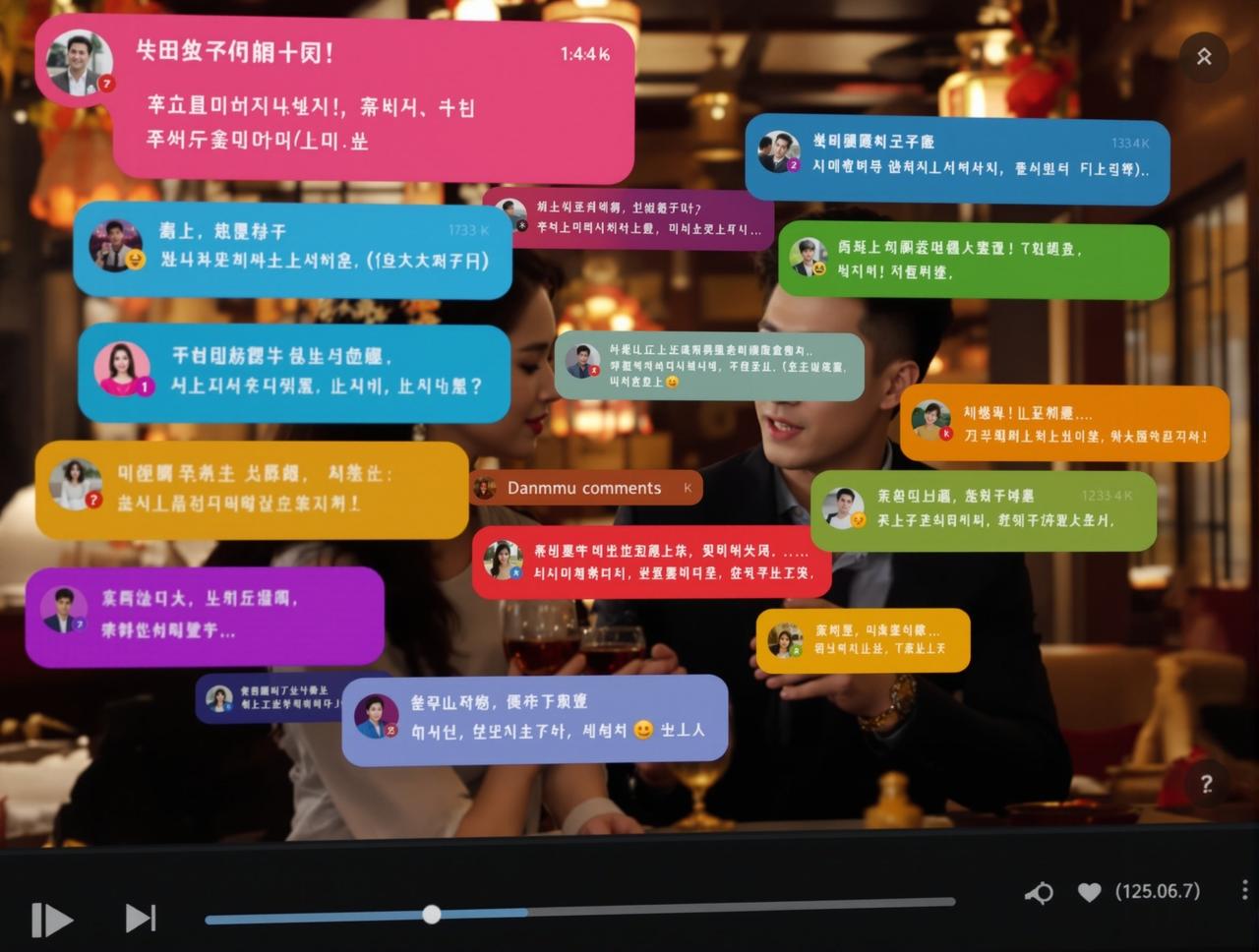 金桔影视弹幕截图 - 实时互动效果